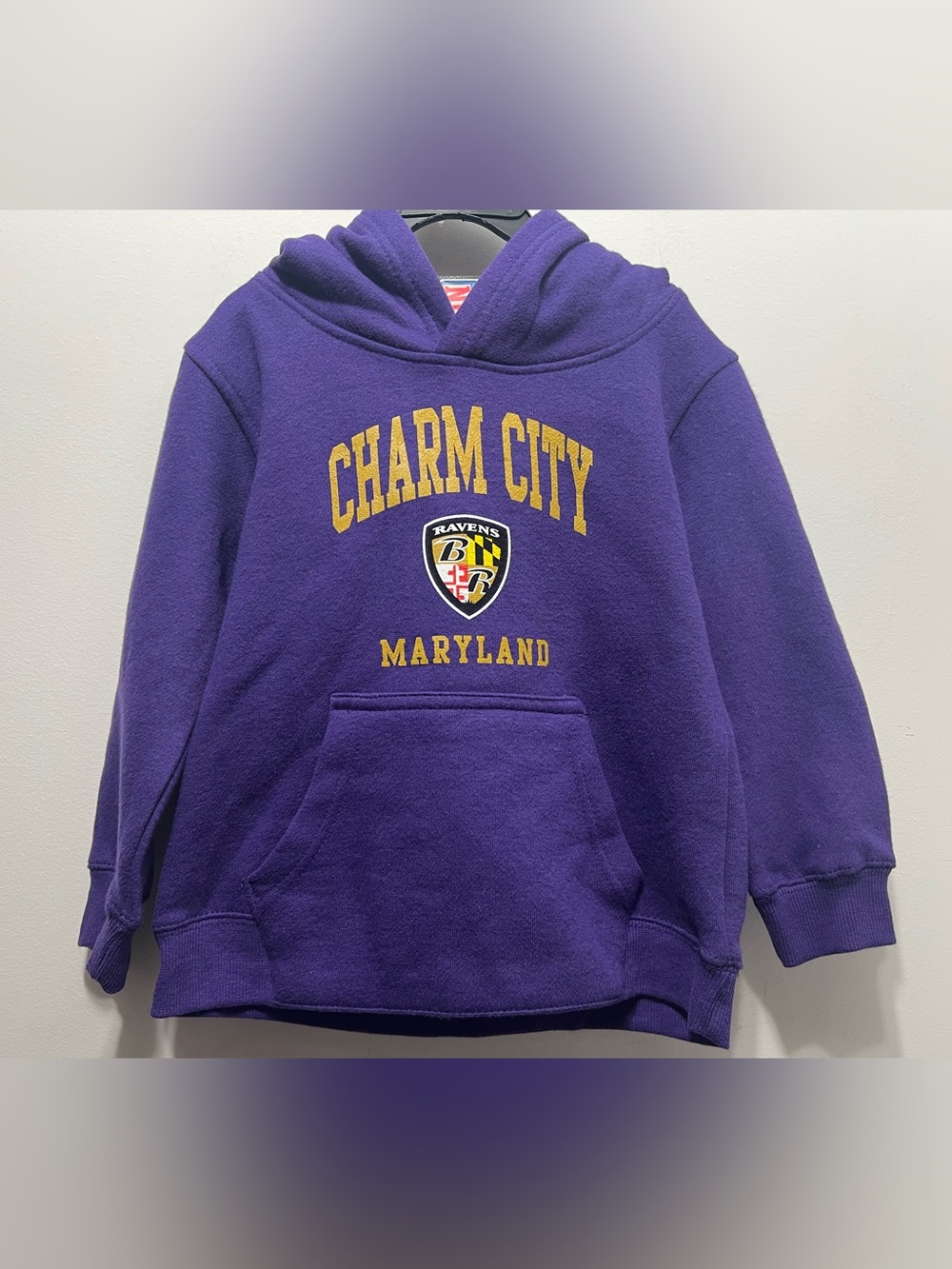 NFL Baltimore Ravens Hoodie 'Charm City Maryland' Youth Small/4